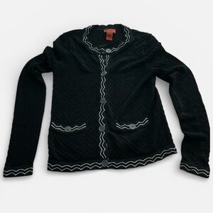 Missoni for Target Women’s Black Knit Cardigan with White Accents Small